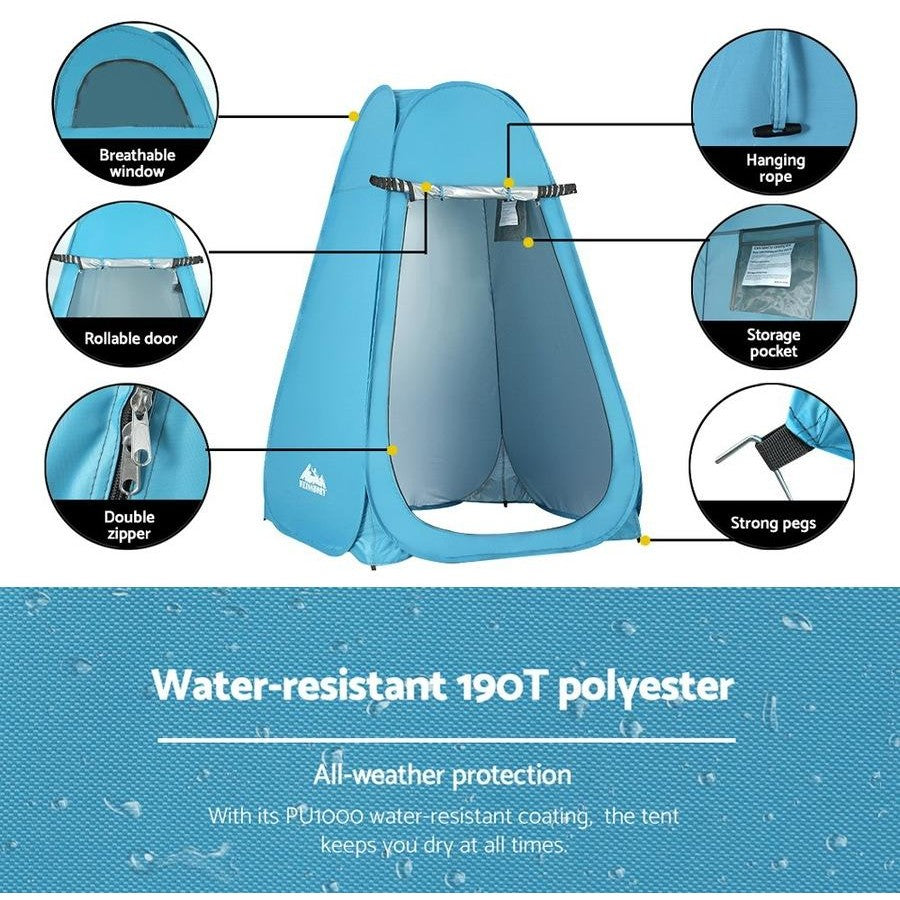 Weisshorn Pop up Camping Shower Toilet Tent Outdoor Privacy Change Room