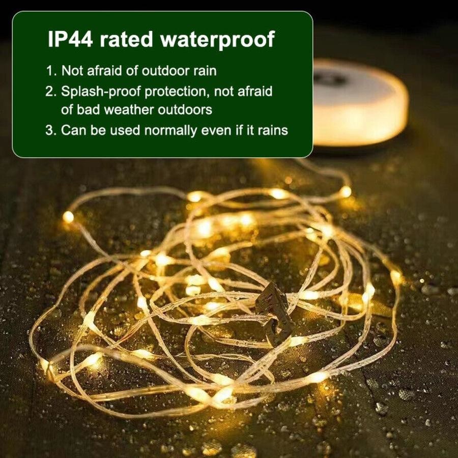 L828-10m LED Color Camping Light with Tape Measure & 2000mAh Battery - Super Long Battery Life, Multi-Function Tent, Emergency & Ambient Light