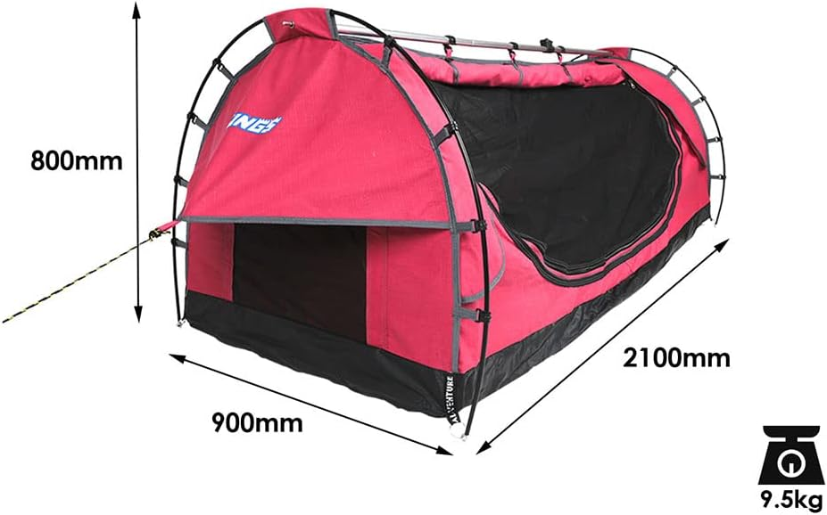 Kings Pink Deluxe Single Swag 50 mm Mattress Quick Set up