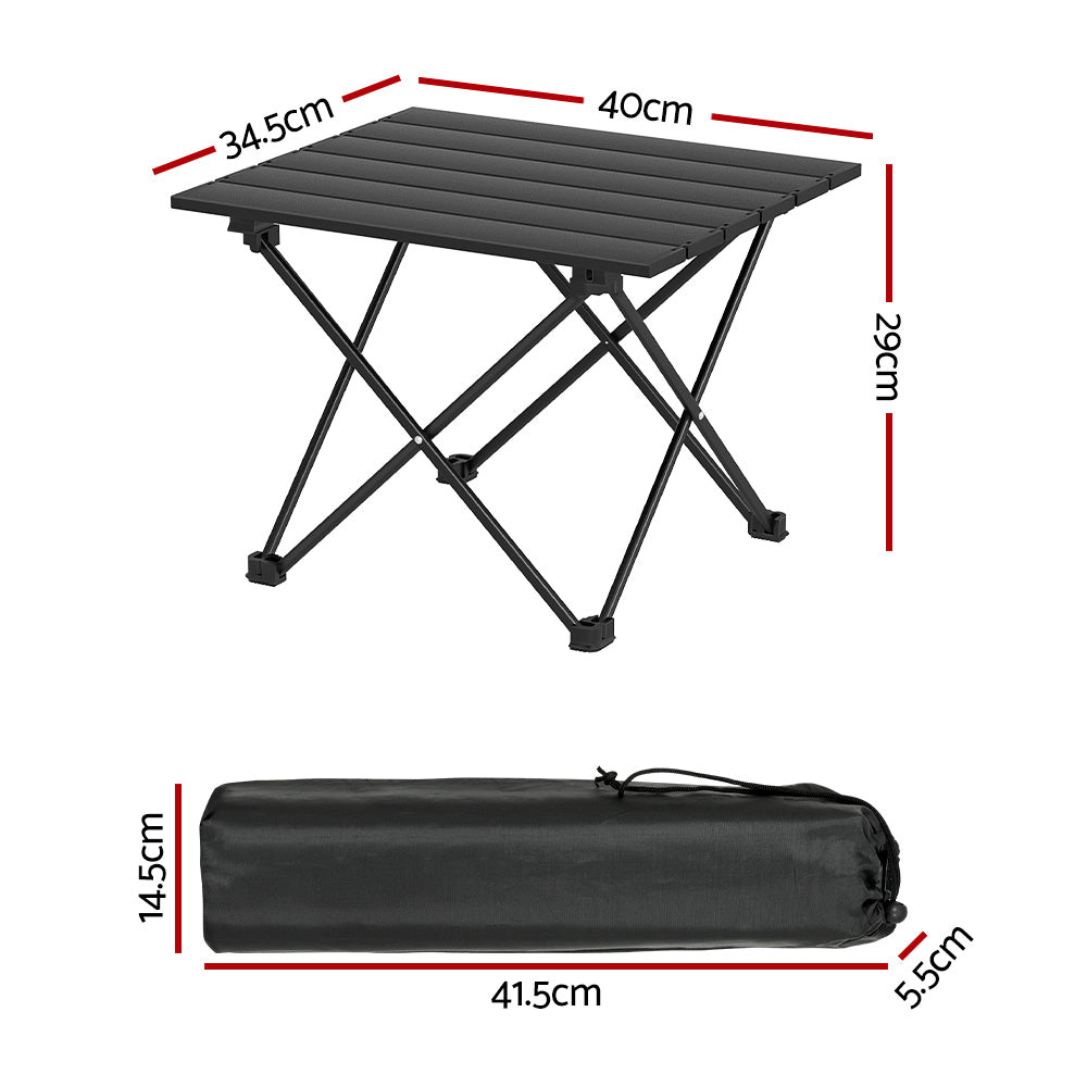 Weisshorn Roll-Up Camping Table – 40CM Aluminium Foldable Table