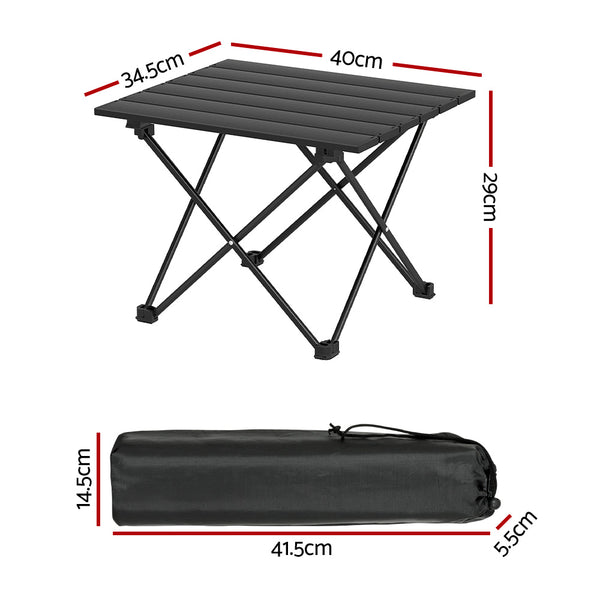 Weisshorn Roll-Up Camping Table – 40CM Aluminium Foldable Table