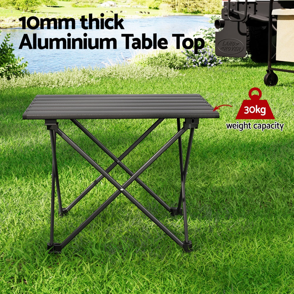 Weisshorn Roll-Up Camping Table – 40CM Aluminium Foldable Table