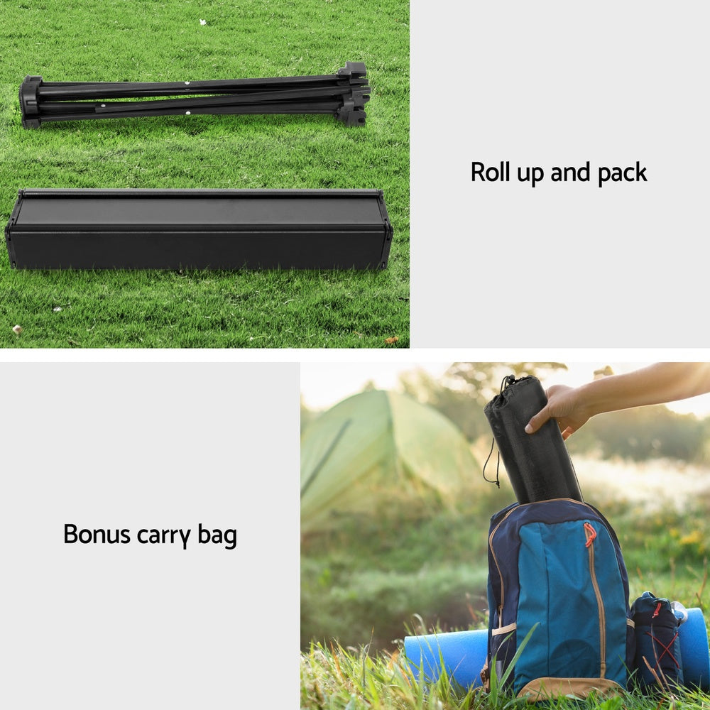 Weisshorn Roll-Up Camping Table – 40CM Aluminium Foldable Table