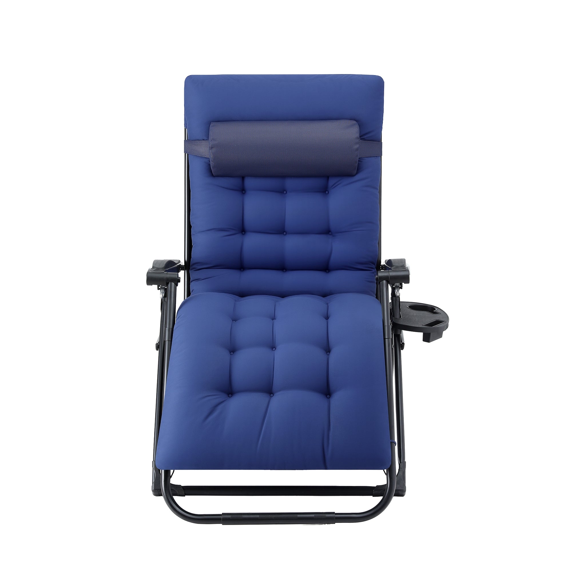 Gardeon Sun Lounge Lounger Folding Camping Zero Gravity Chair Outdoor Furniture XL Blue