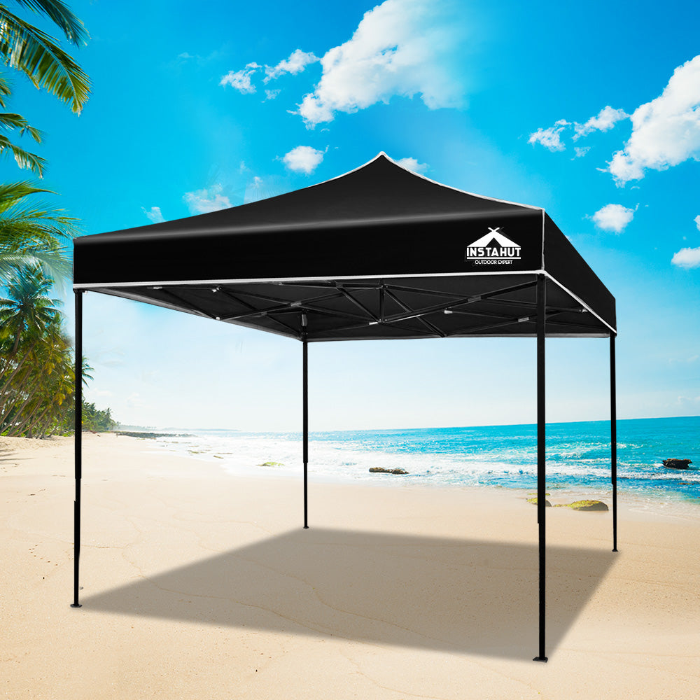 3x3m Pop Up Marquee Gazebo – Heavy Duty Outdoor Canopy (Black)