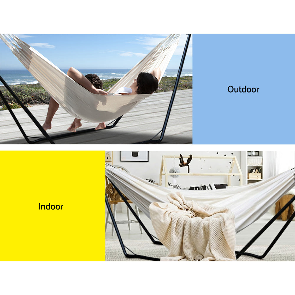 Gardeon Hammock Bed with Stand Outdoor Camping Hammocks Steel Frame