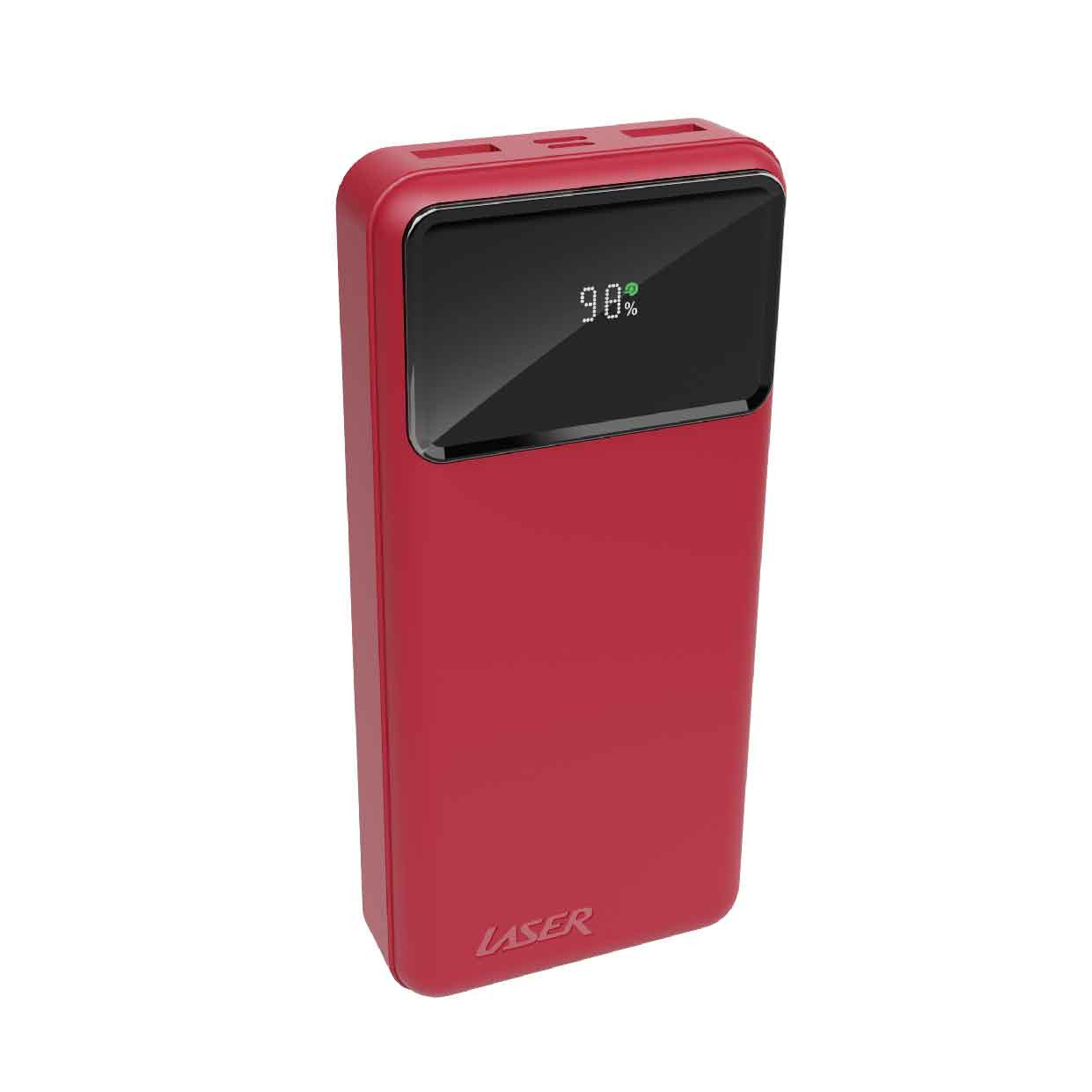 Laser 20000mAh Powerbank 18W PD with LED Red