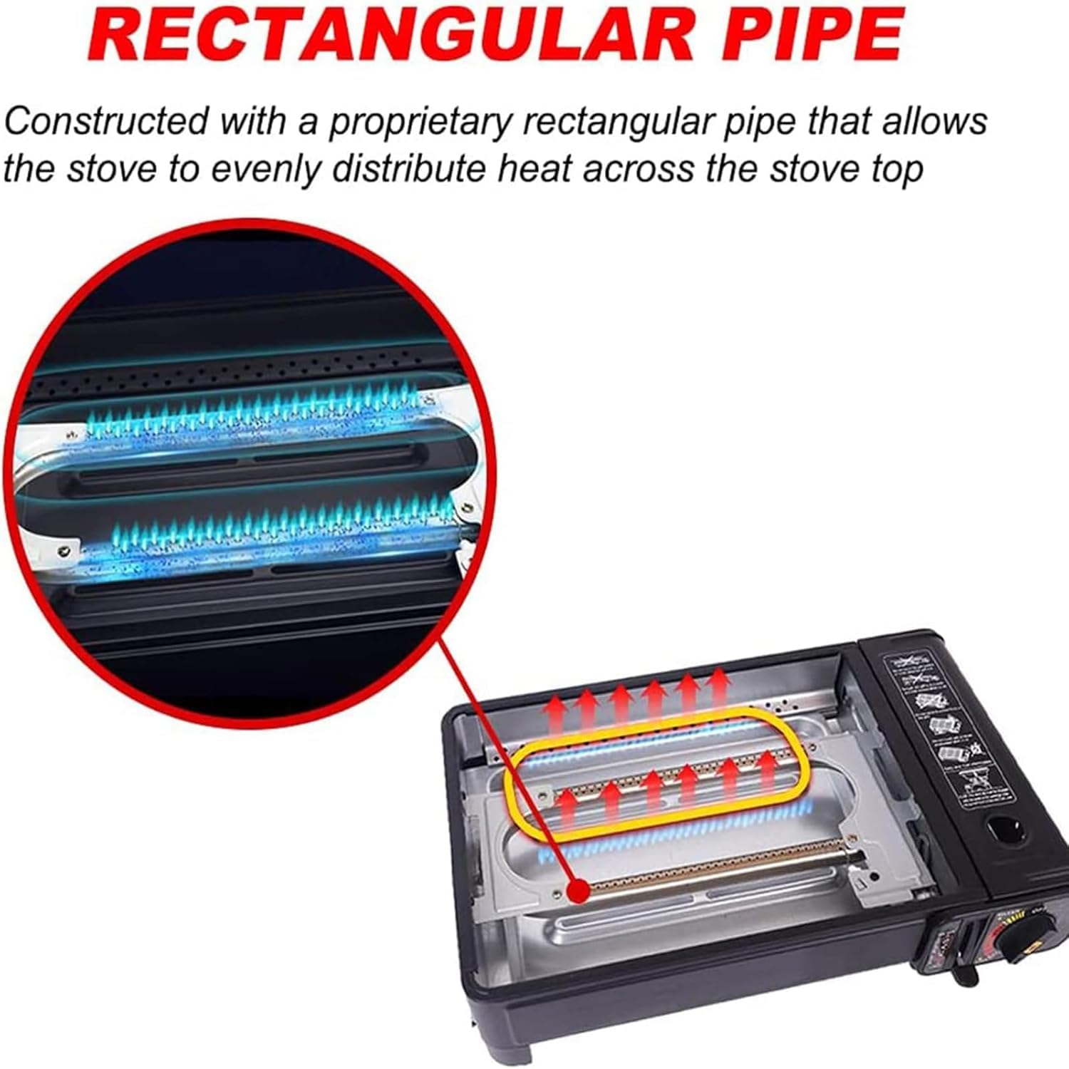 Portable Gas Grill with Removable Grate & Carry Case – Dual Fuel Outdoor Stove for Camping Backyard BBQs & Beach