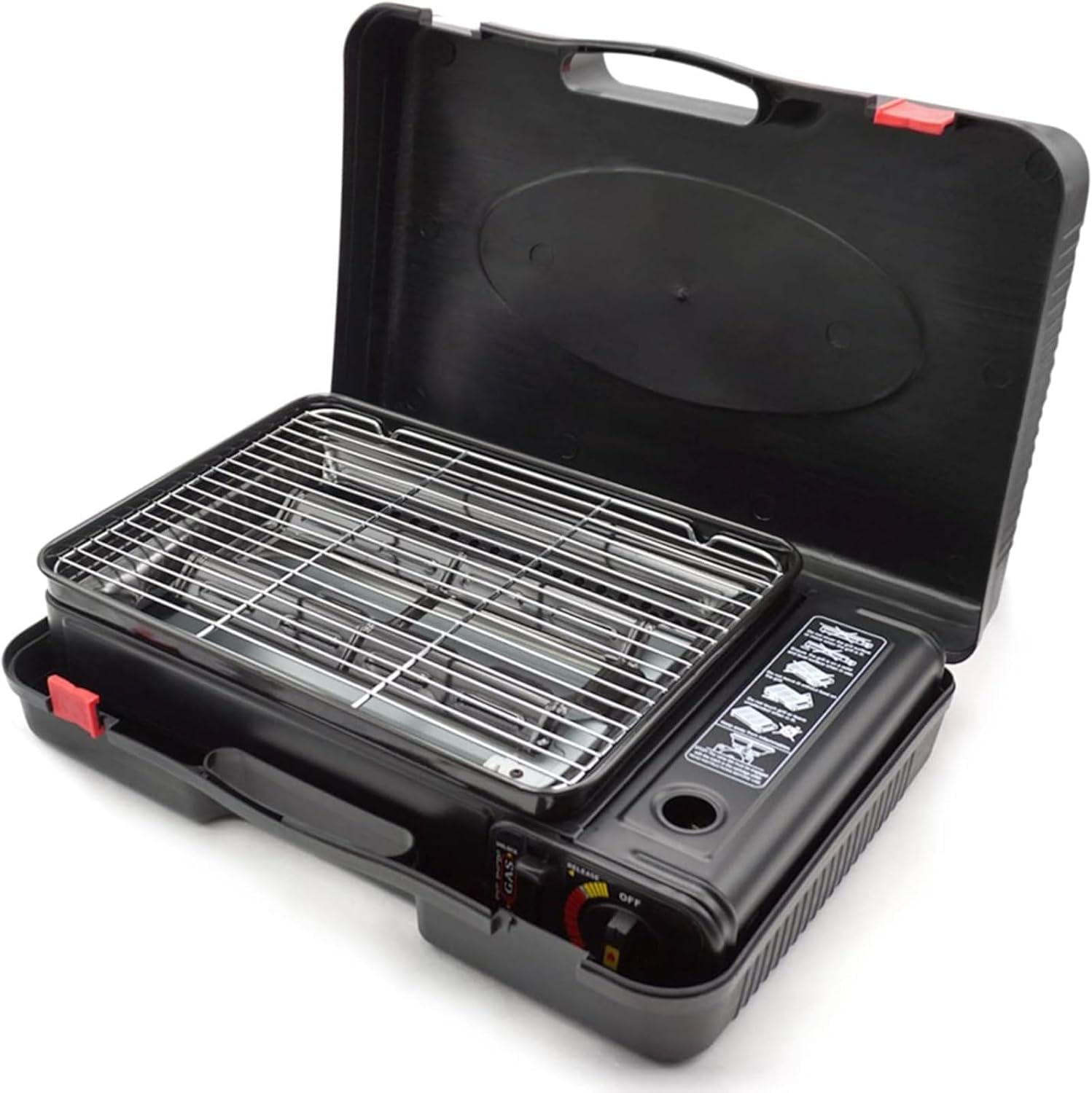 Portable Gas Grill with Removable Grate & Carry Case – Dual Fuel Outdoor Stove for Camping Backyard BBQs & Beach