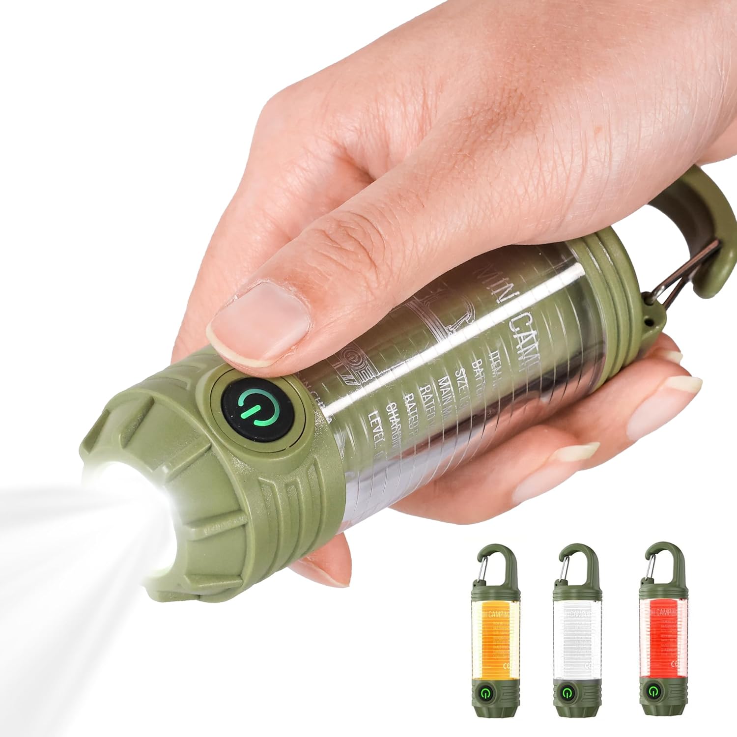 Rechargeable LED Camping Lantern Flashlight: 6 Modes USB-C Portable for Hiking Emergency Night Walking & Outdoor