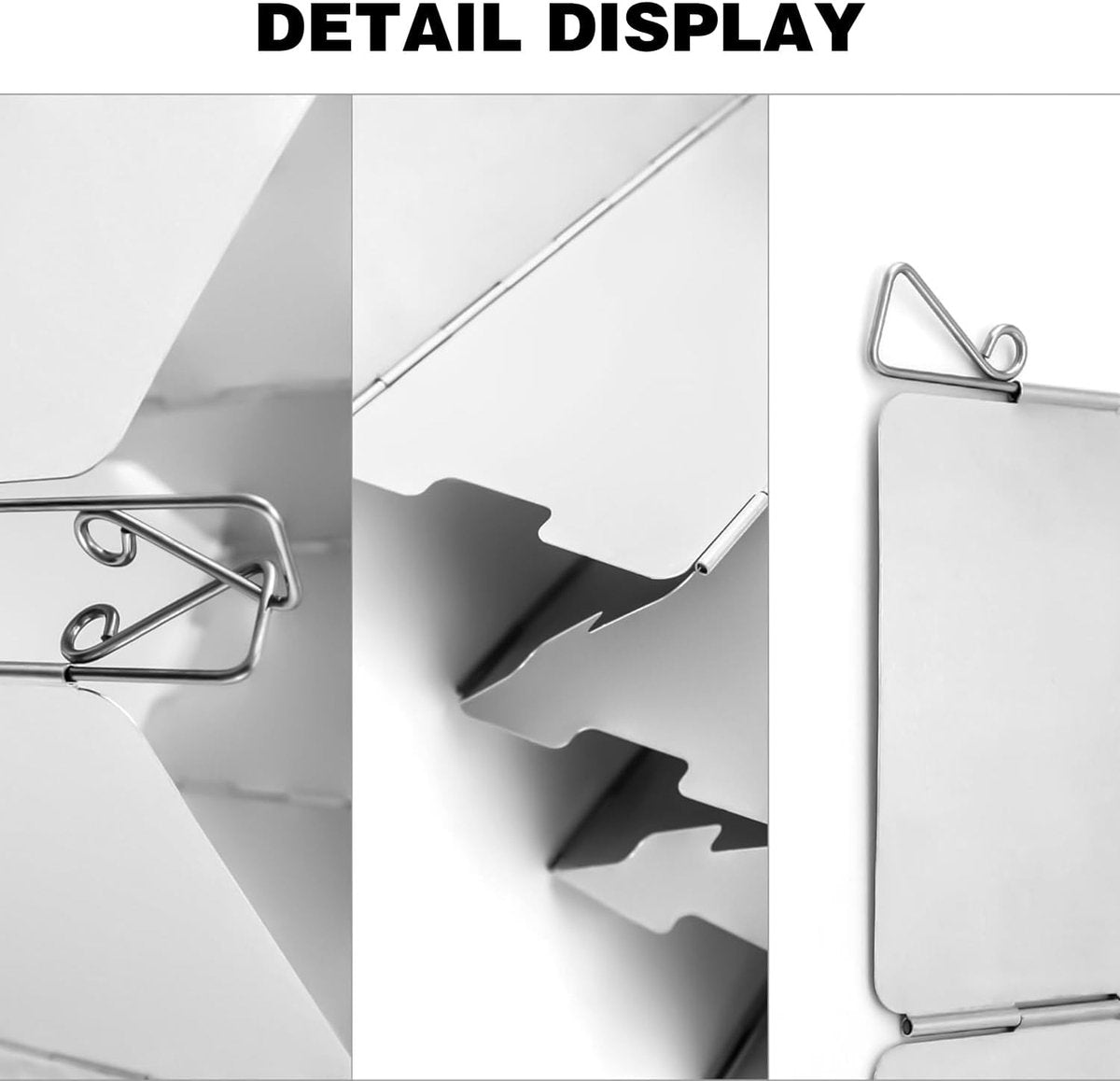 Windbreak for Camping Stove - Pack of 10 - Foldable Aluminum Windbreak - Foldable Windbreak for Gas Stove Plate Grill