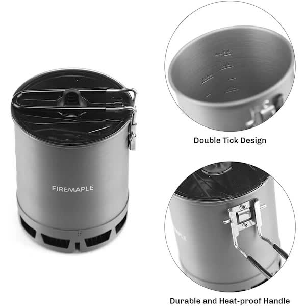 600ml G3 Ultralight Camping Stove Lightweight Outdoor High Efficiency Foldable Heat Exchanger Stove Portable for Hiking
