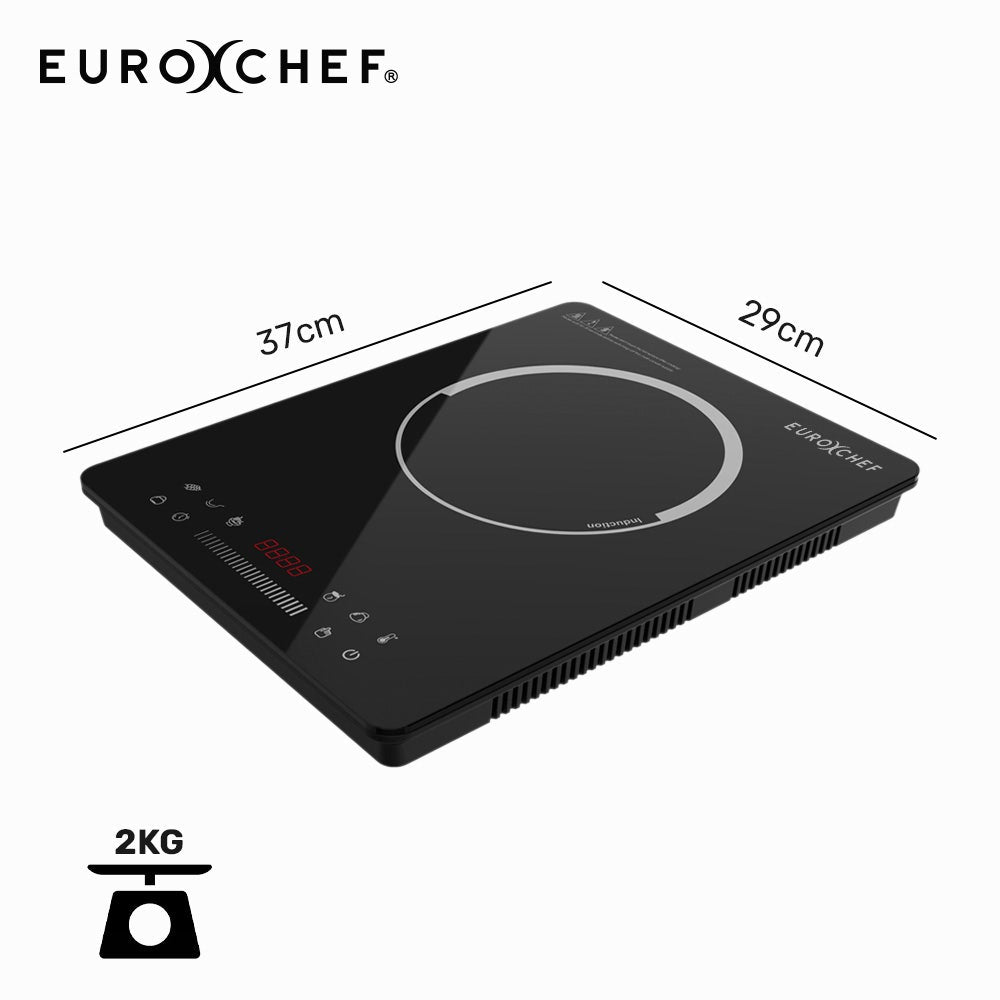 EUROCHEF Induction Cooktop 2000W 9 Heat Levels Fast Electric Portable Cooker Touch Controls with Slider