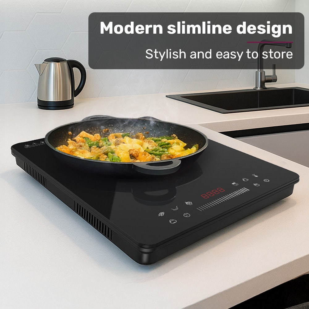 EUROCHEF Induction Cooktop 2000W 9 Heat Levels Fast Electric Portable Cooker Touch Controls with Slider