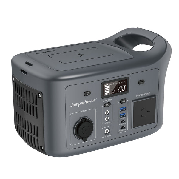 JumpsPower Portable Power Station – 320W 307Wh with LED Light