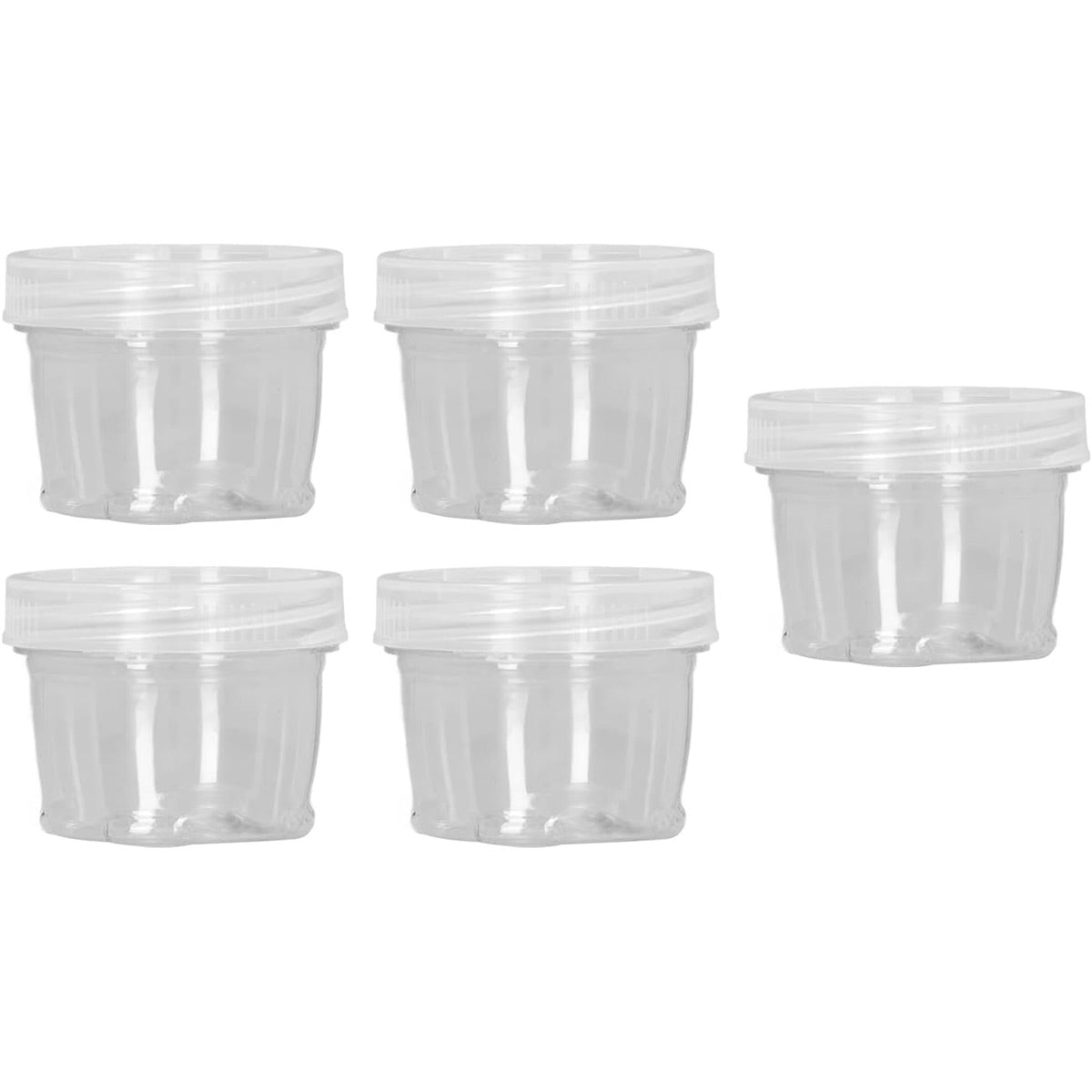 5PCS Outdoor Camping Spice Container Set Travel BBQ Seasoning Storage Box Use - White