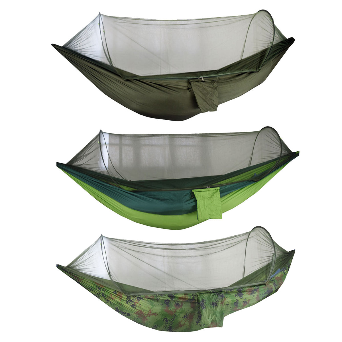 Camping Hammock Tent Set Double Outdoor Hanging Bed With Mosquito Net For Travel - Camouflage