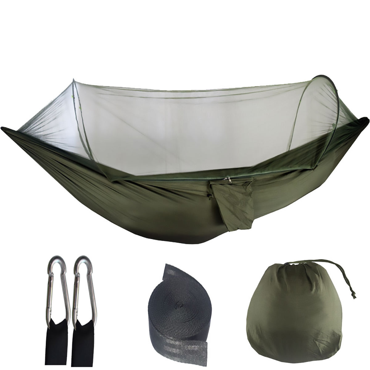 Camping Hammock Tent Set Double Outdoor Hanging Bed With Mosquito Net For Travel - Camouflage