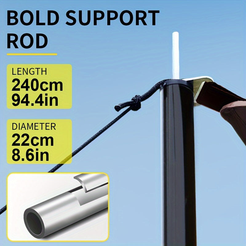 Outdoor camping square sky curtain black glue sky curtain sun and rain protection