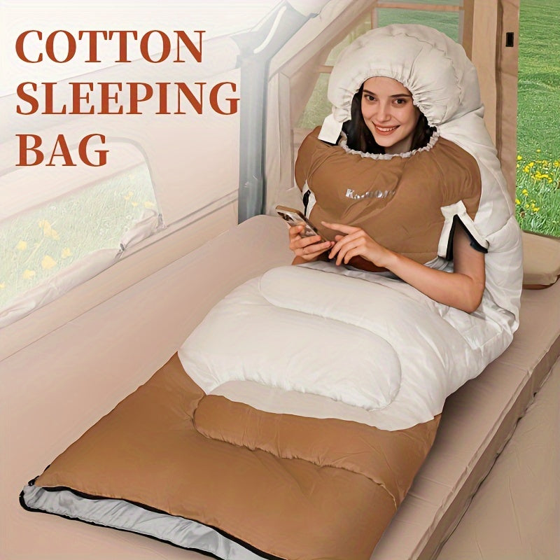 Extra Wide Mummy Sleeping Bag - 3 Season Warm & Cold Weather Waterproof Lightweight (with Compression Sack)