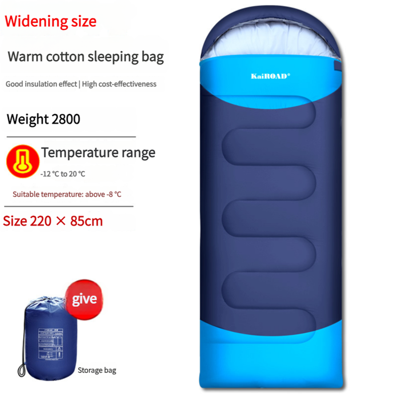 Sleeping Bag - Lightweight for Adults Camping Hiking Backpacking (With accessories + eye mask + earbuds + square pillow)