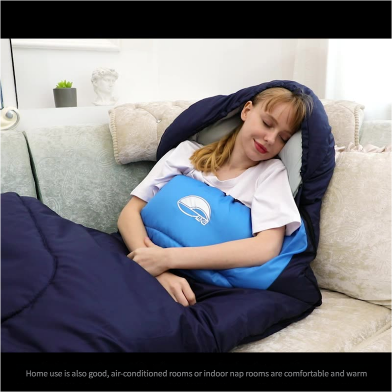 Sleeping Bag - Lightweight for Adults Camping Hiking Backpacking (With accessories + eye mask + earbuds + square pillow)