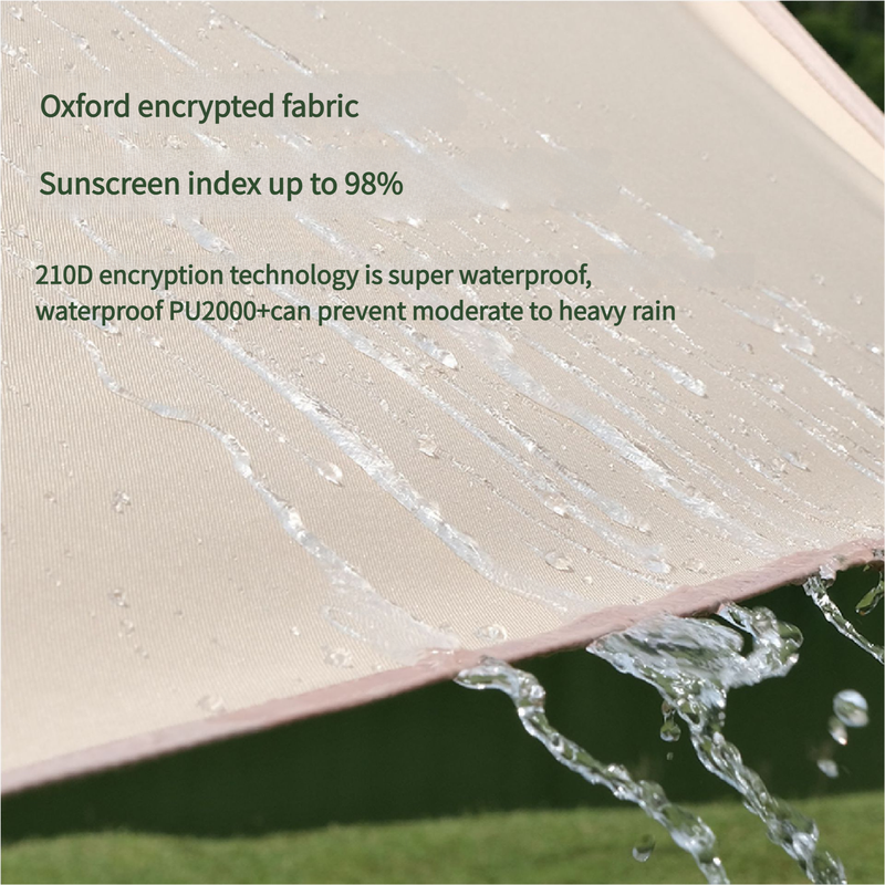 520*420 cm Hexagon Camping Tent Tarp - Waterproof UV Protection Sunshade Canopy Shelter for Camping Hiking Picnic