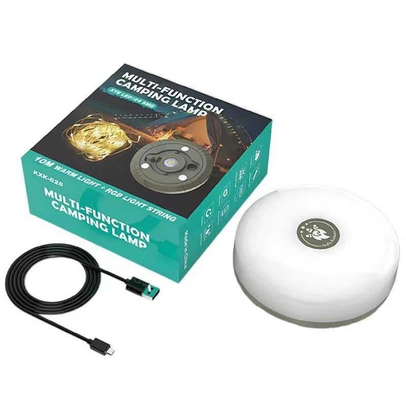 L828-10m LED Color Camping Light with Tape Measure & 2000mAh Battery - Super Long Battery Life Multi-Function Tent