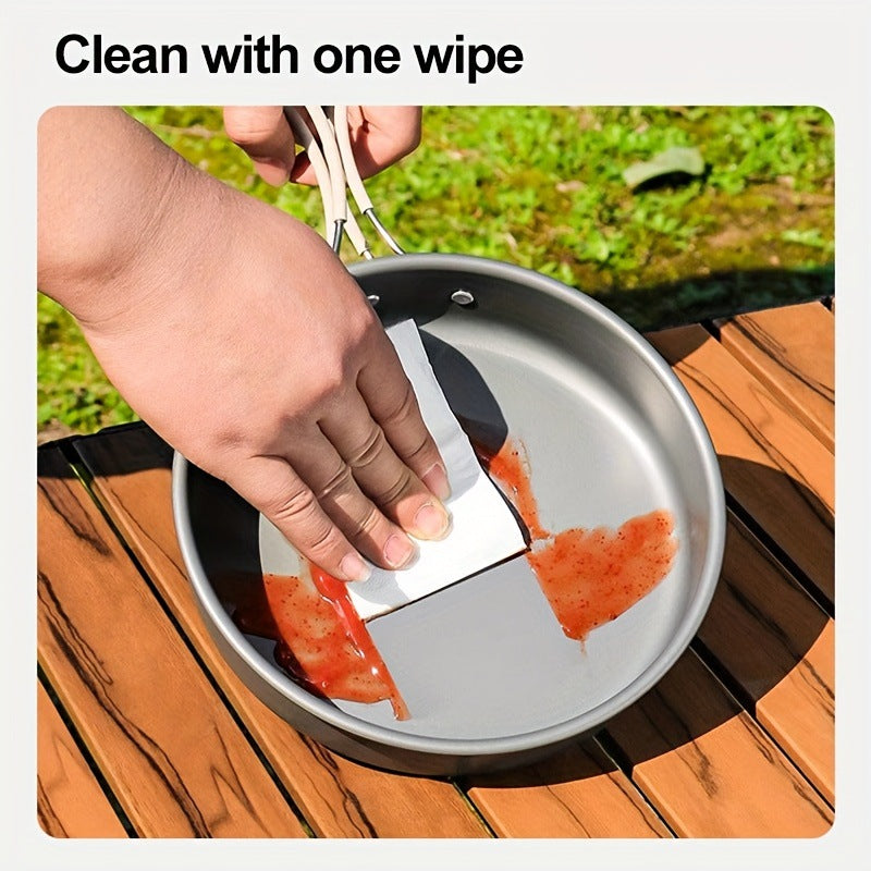 Portable & Foldable Outdoor Cookware Set - Lightweight Camping Pot Pan Kettle & Tableware for Hiking Backpacking