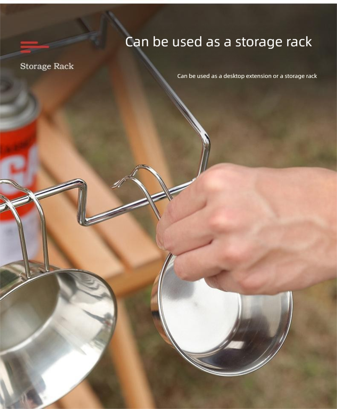 Portable Outdoor Camping Trash Bag Holder Stand Stainless Steel Folding Garbage Bag Rack for Picnic Kitchen and Student