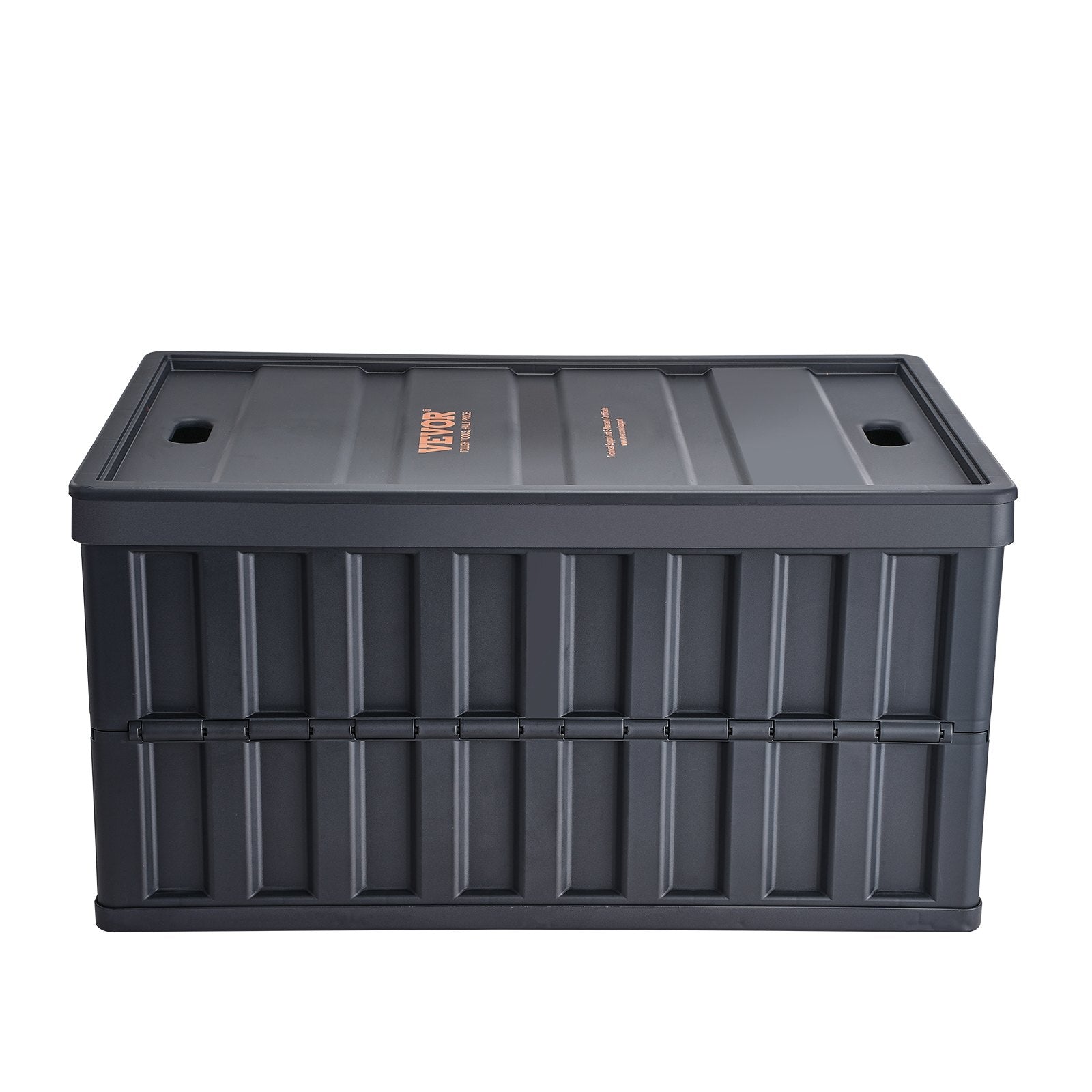 VEVOR Collapsible Storage Bins with Lids 65L 3 Packs Folding Plastic Stackable Utility Crates with Handles Large Heavy