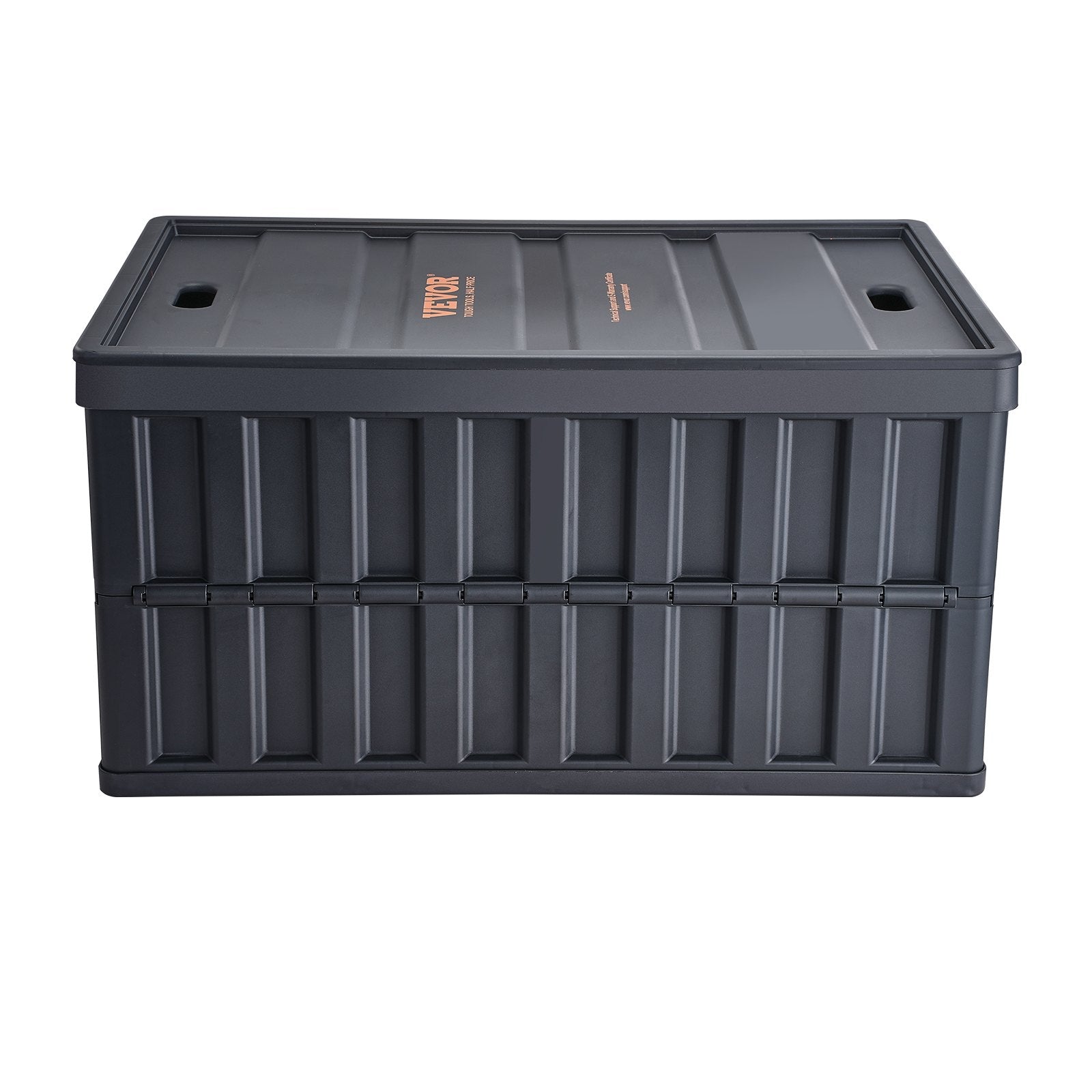 VEVOR Collapsible Storage Bins with Lids 65L 3 Packs Folding Plastic Stackable Utility Crates with Handles Large Heavy