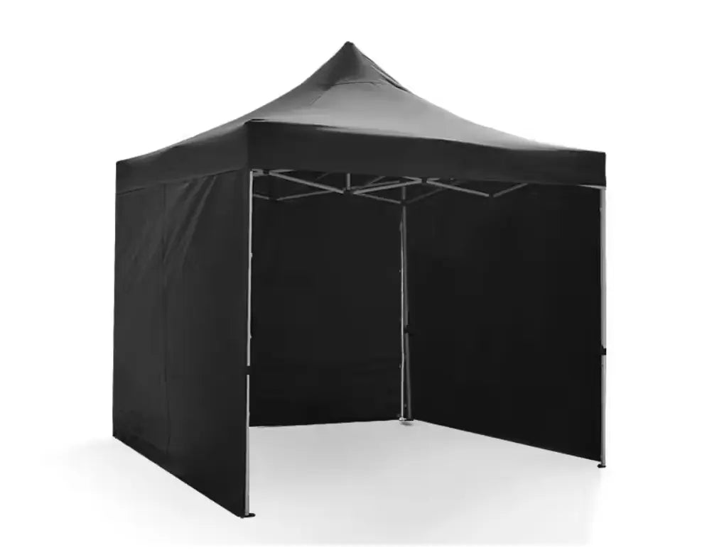 Portable Water-Resistant Gazebo 3x3 M - Black / Without Sidewalls