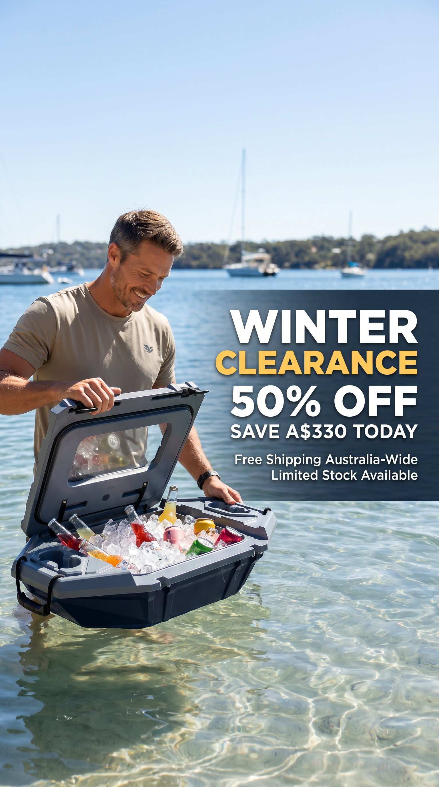 Never Leave the Water — Cooler Cruiser Floating Ice Chest