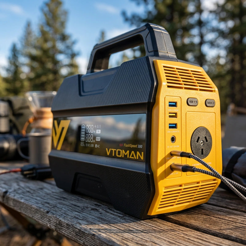 FlashSpeed 300 Solar Power Station 600W AC/DC for Camping AU