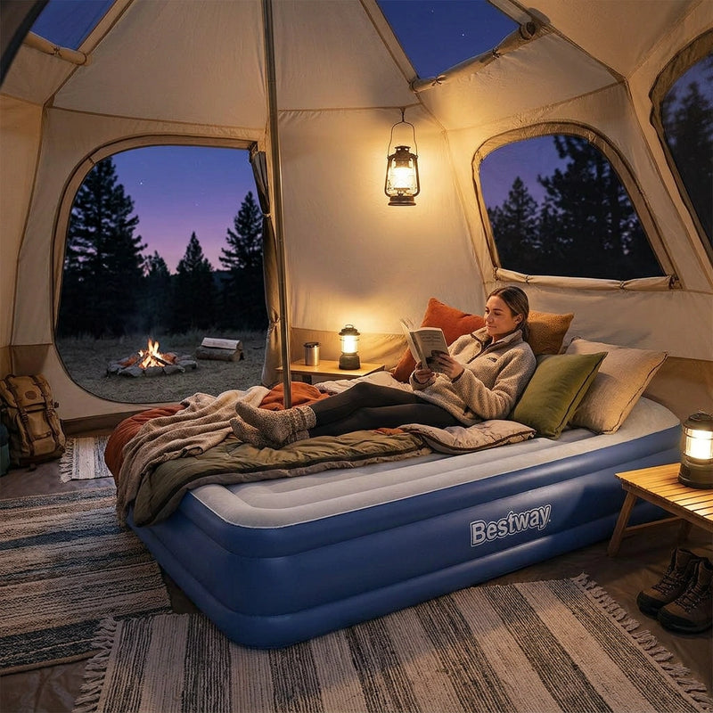 Bestway Air Mattress Inflatable Bed 46cm Airbed Single Blue