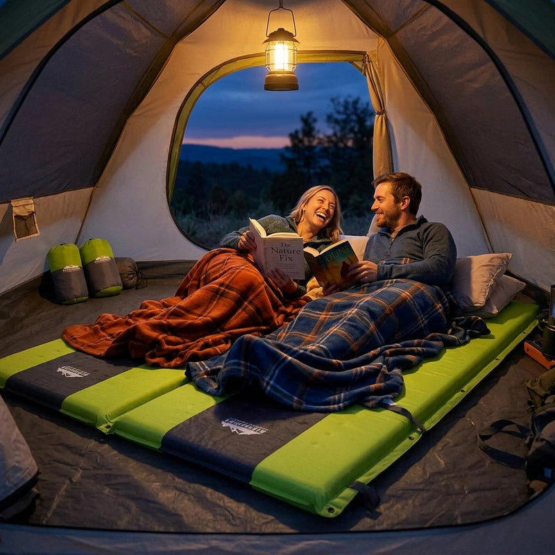 Weisshorn Self Inflating Mattress Camping Sleeping Mat Air Bed Pad Double Green