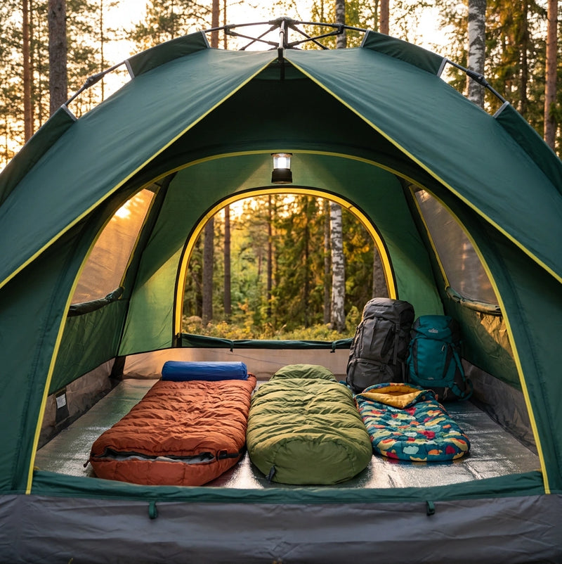 Waterproof Automatic Camping Tent 3-5 Person Come with Moisture Proof Pad(Green)