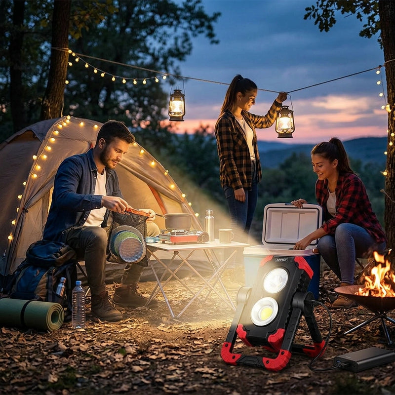 Giantz Work Light Rechargeable Torch USB Cordless LED Lamp Rotation Folding