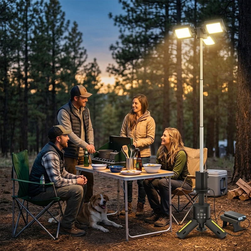 Social Hike Rechargeable Telescopic Camping Light - Outdoor LED 20W Lantern