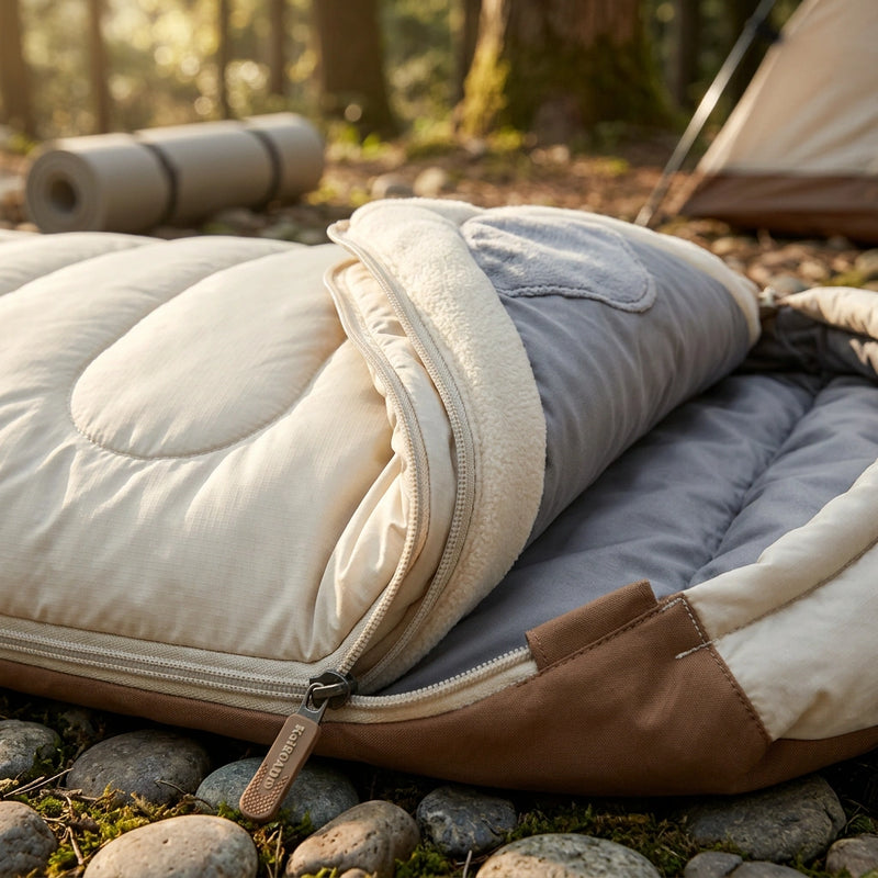 Extra Wide Mummy Sleeping Bag 3 Season Waterproof Lightweight Camping Bag with Compression Sack