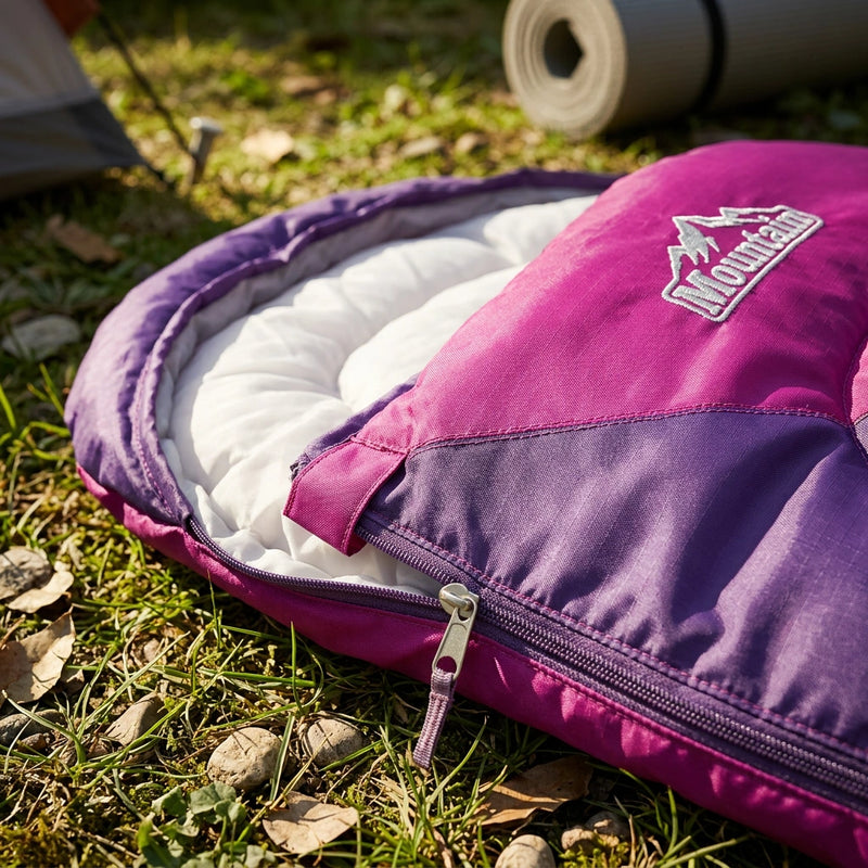 Weisshorn Sleeping Bag Kids Single 172cm Thermal Camping Hiking Pink