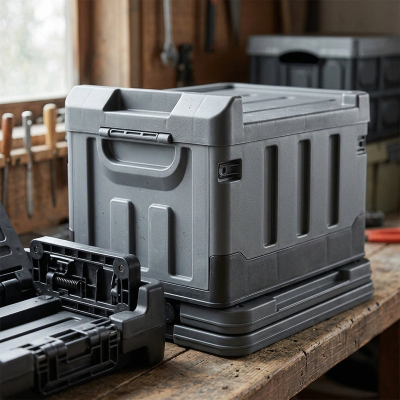 Folding Storage Box Large Capacity Organizer Collapsible Container for Home Use