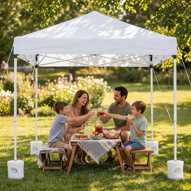 Instahut Gazebo 2x2m Outdoor Patio Garden Marquee Shade w/ Base Pods White