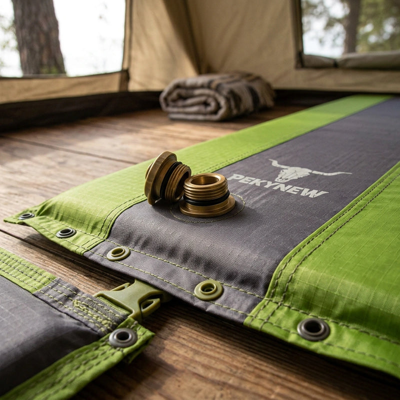 Self Inflating Mattress Sleeping Mat Air Bed Camping Camp Hiking Joinable Single - green