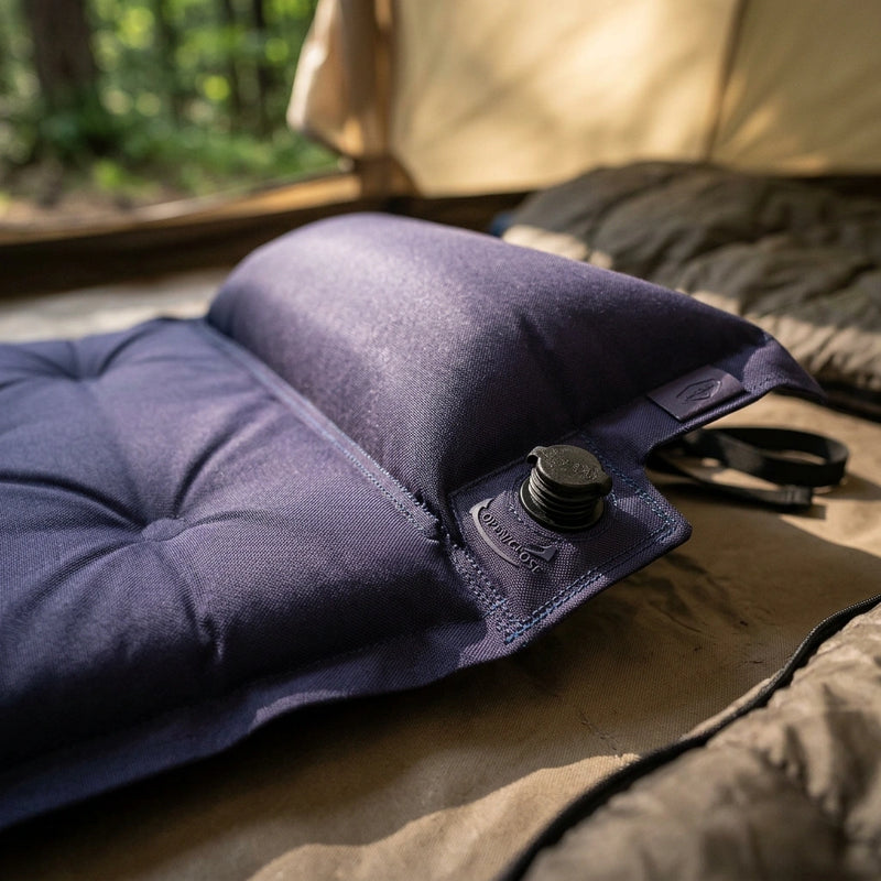 Self Inflating Mattress Camping Hiking Airbed Mat Sleeping with Pillow Bag Camp- navy