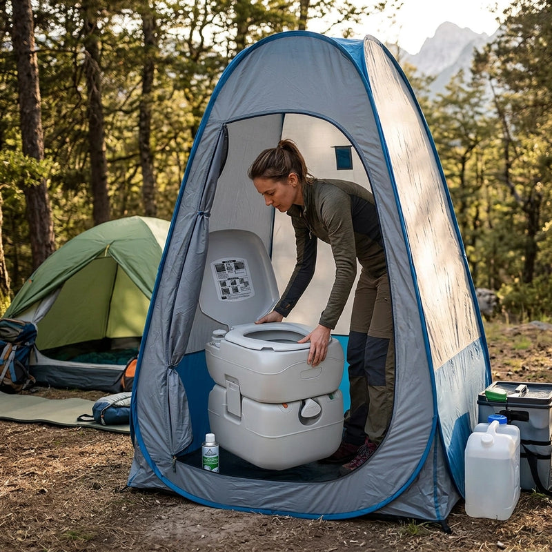 Weisshorn 22L Portable Camping Toilet Outdoor Flush Potty Boating