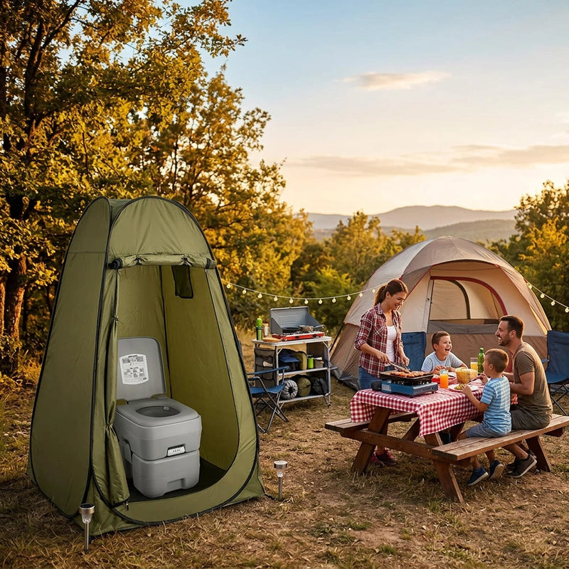 20L Outdoor Portable Camping Toilet 50 Flush
