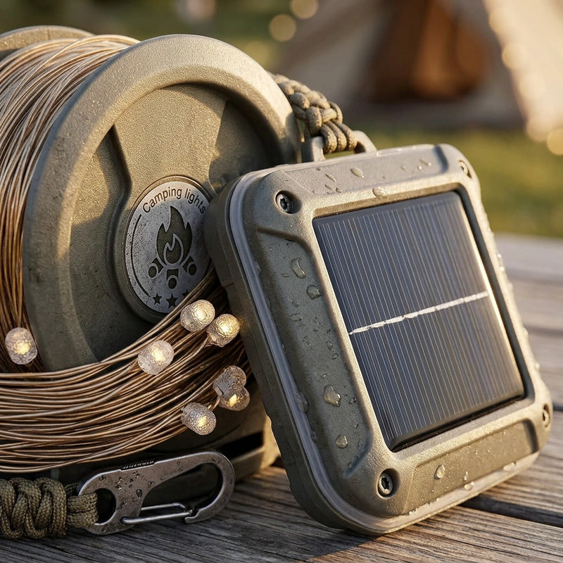 Solar Camping String Lights: 5-Mode IPX4 Waterproof USB/Solar Powered 2-in-1 for Outdoor Tents, Hiking & Party Decor