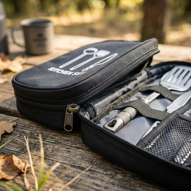 Camping Kitchen Organizer Bag – Portable Cookware Storage